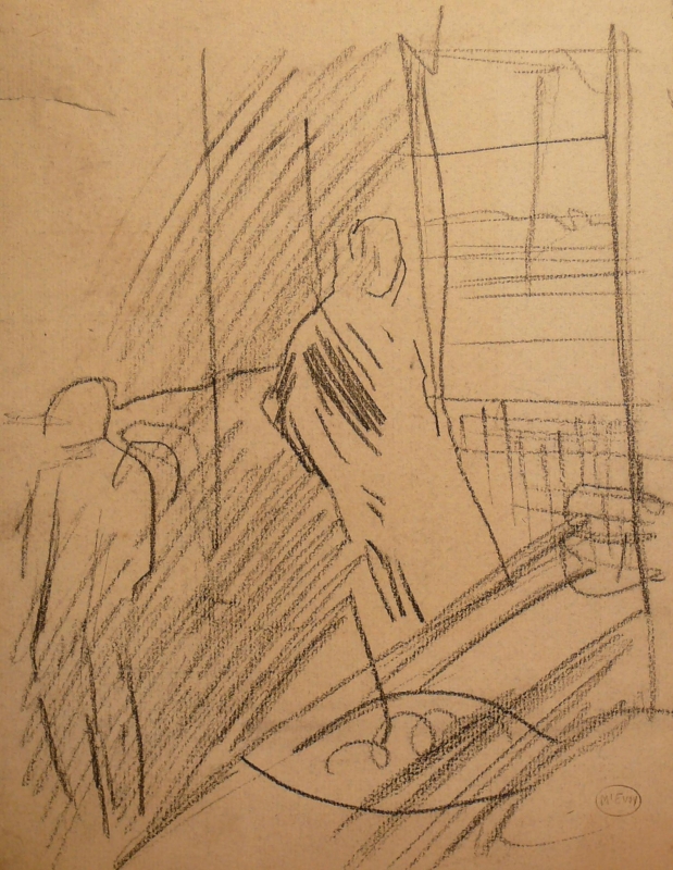 242ch . two figures in an interior
